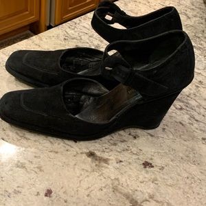 Stephen Kelian  black suede, belt buckle , shoes